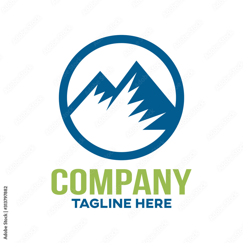 Modern mountains logo. Vector illustration. Modern mountains logo. Vector illustration.
