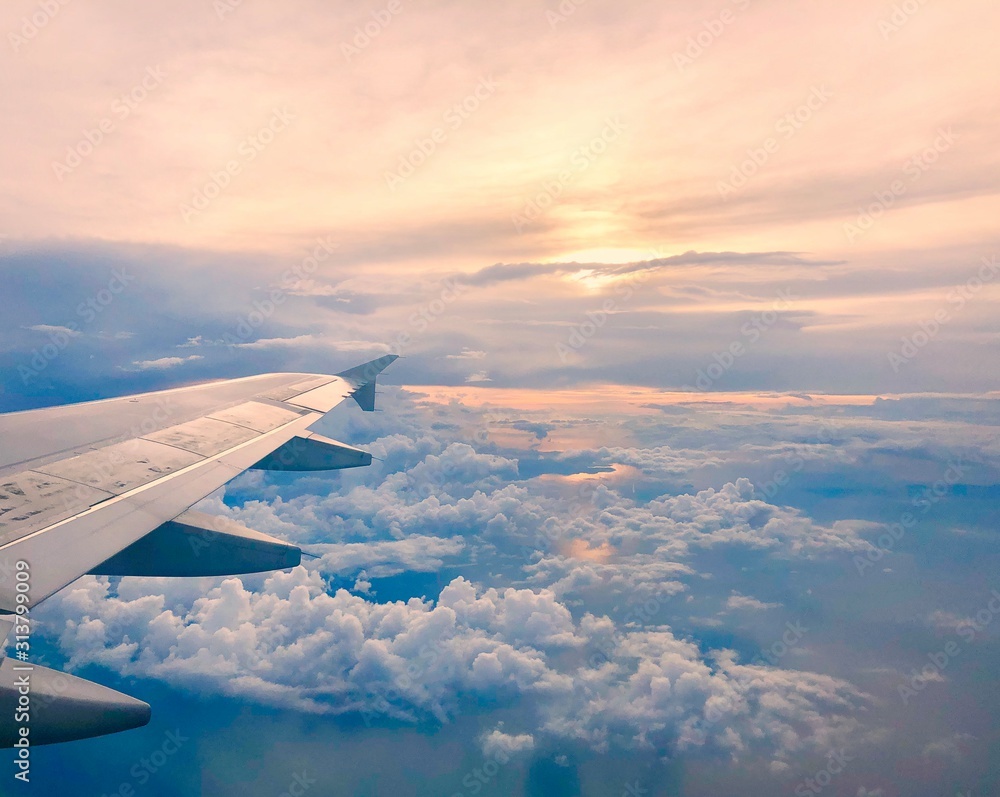 view from window of airplane