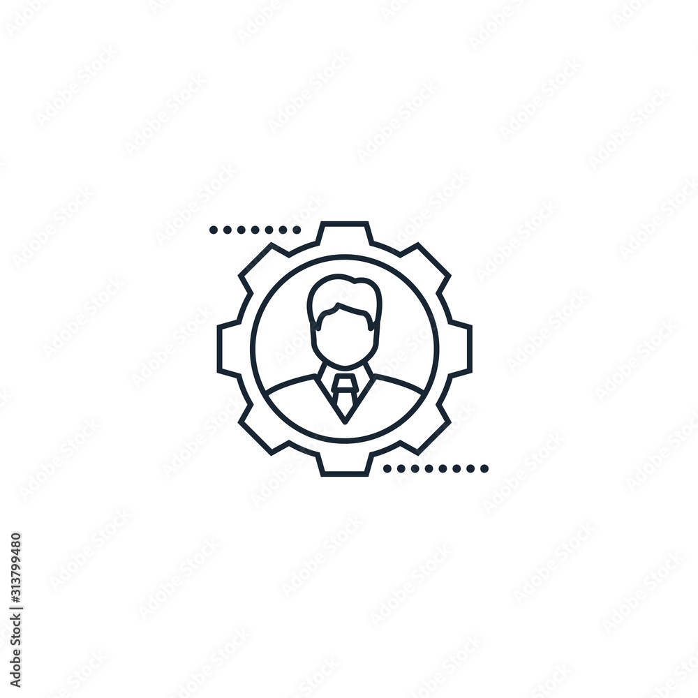 business manager creative icon. From Business icons collection. Isolated business manager sign on white background business manager creative icon. From Business icons collection. Isolated business manager sign on white background