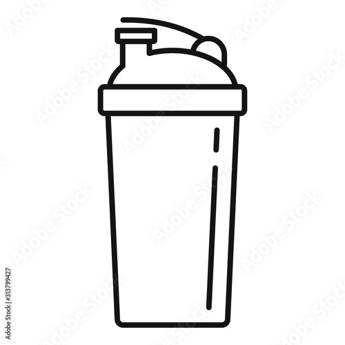 Shaker icon. Outline shaker vector icon for web design isolated on white background