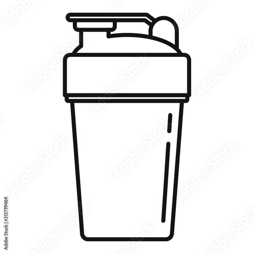 Sport shaker icon. Outline sport shaker vector icon for web design isolated on white background