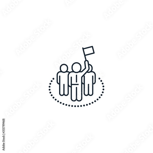 team leader creative icon. From Business icons collection. Isolated team leader sign on white background
