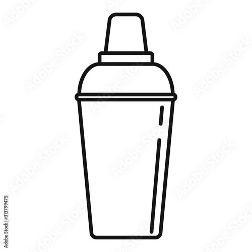Bar shaker icon. Outline bar shaker vector icon for web design isolated on white background