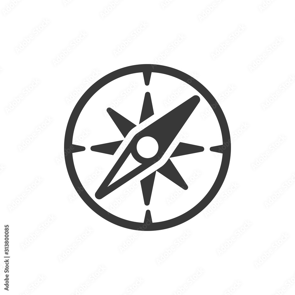 Compass icon vector. Stock vector illustration isolated on white background. Compass icon vector. Stock vector illustration isolated on white background.