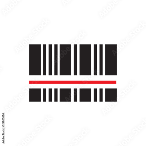 Bar code icon vector in trendy style design