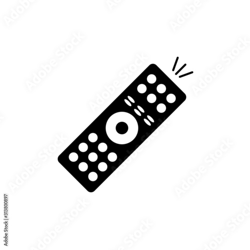 Tv remote control icon. Vector illustration on white background