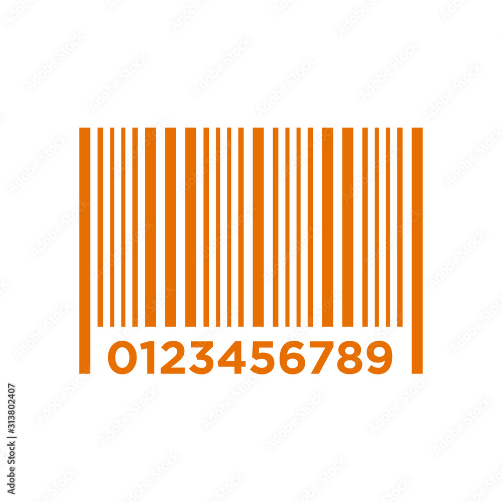 Bar code icon vector in trendy style design