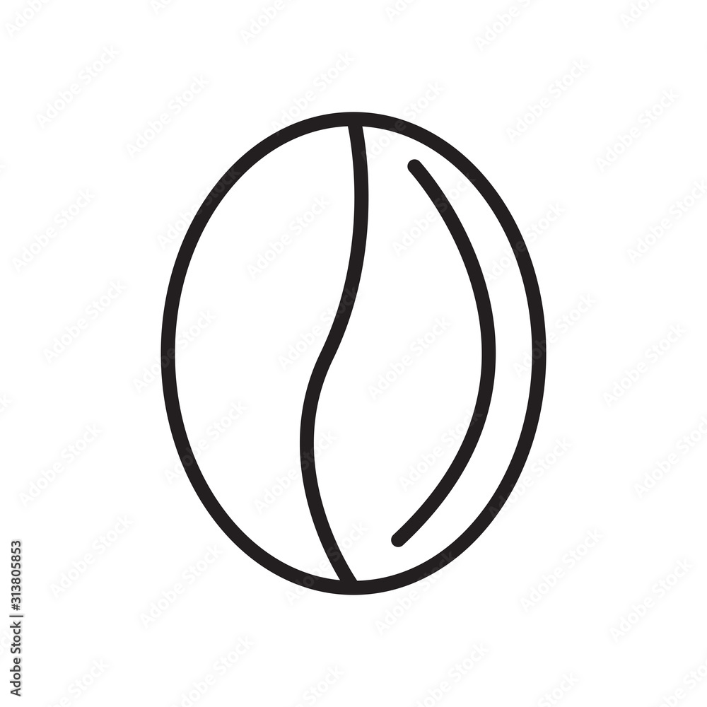 Coffee beans icon vector in trendy style design Coffee beans icon vector in trendy style design
