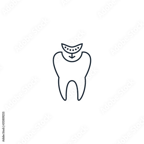 composite fillings creative icon. From Dental icons collection. Isolated composite fillings sign on white background