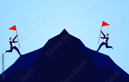 Competition, businessman who first reached the summit with the flag