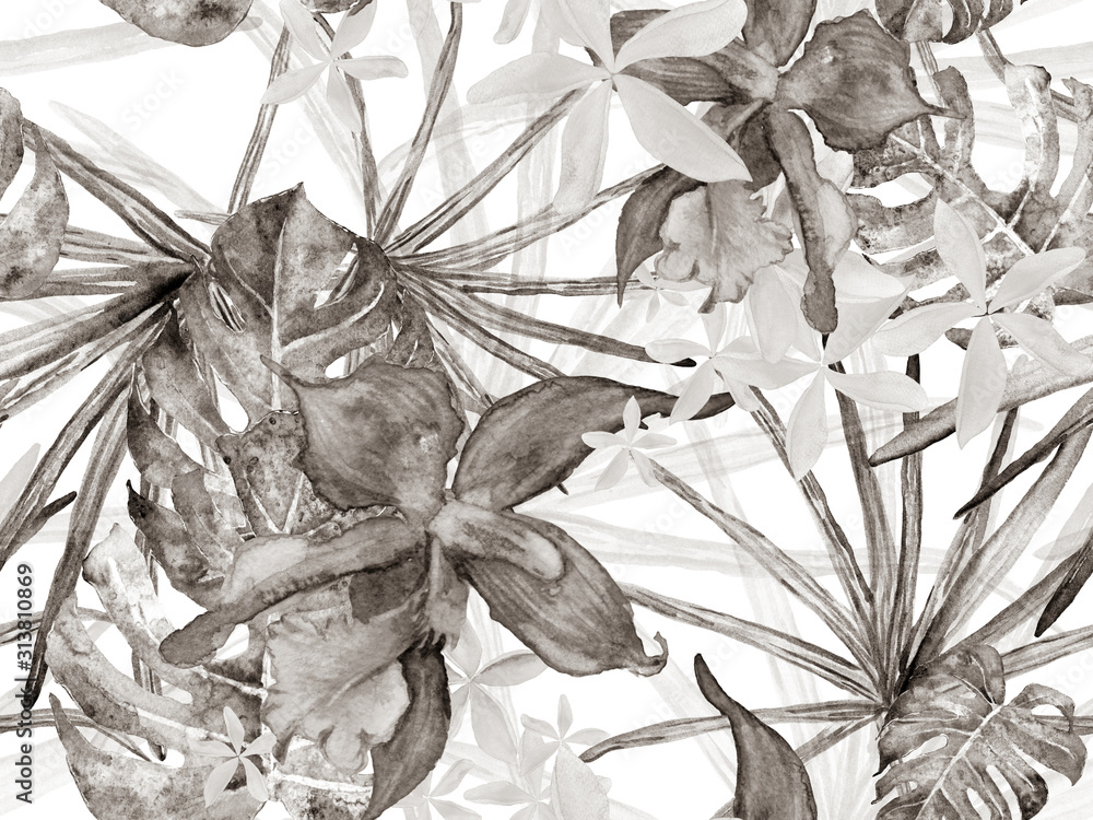 Orchid Seamless Pattern. Orchid Seamless Pattern.