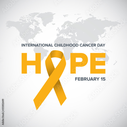 Childhood cancer day. Yellow Doodle Lace Commemorating International Childhood Cancer Day