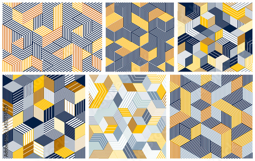Seamless cubes vector backg...