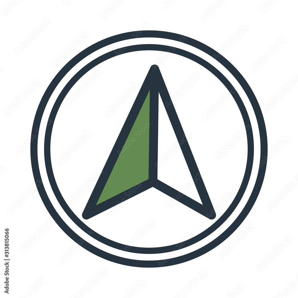 Simple green outline icon: map marker, vector eps10 illustration Simple green outline icon: map marker, vector eps10 illustration