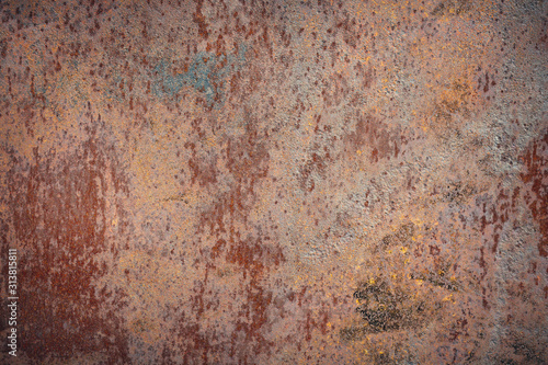 Rust on the metal. Texture, background