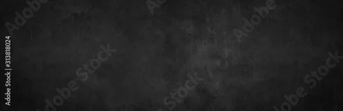 Panel kuchenny z motywem Blank wide screen Real chalkboard background texture in college concept for back to school panoramic wallpaper for black friday white chalk text draw graphic. Empty surreal room wall blackboard pale.