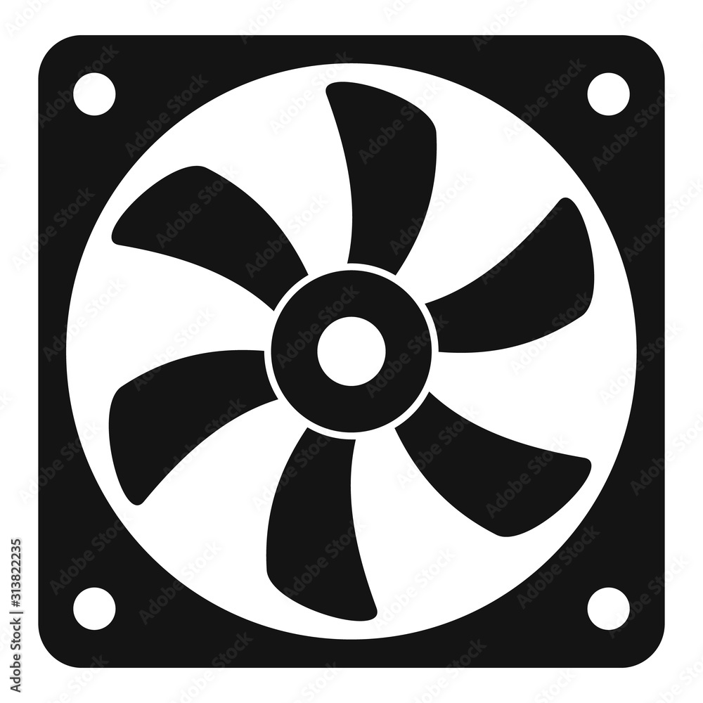 system fan icon. Simple illustration of pc system vector icon for web design isolated on white background Stock Vector Adobe Stock