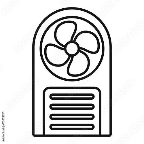 Cooling fan gate icon. Outline cooling fan gate vector icon for web design isolated on white background