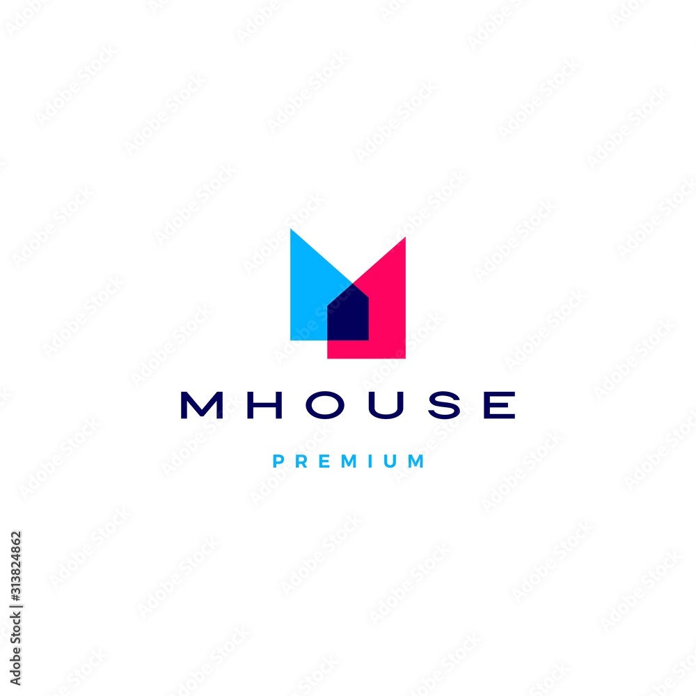 m house logo vector icon illustration m house logo vector icon illustration