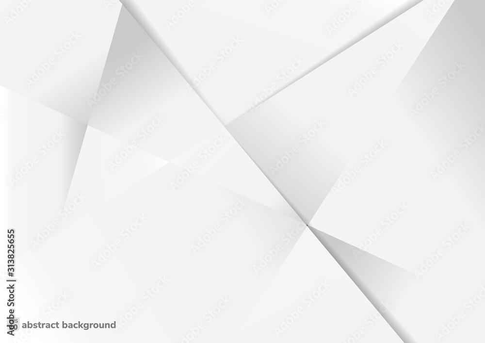 Obraz premium Abstract white and gray gradient background.geometric modern design. Pattern geometric style. Space for text. Texture with light and shadow.