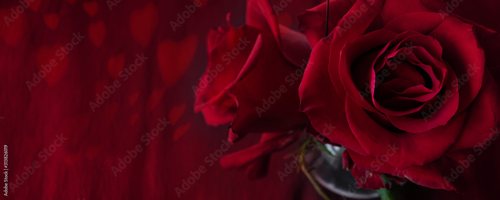 Roses and flying hearts Roses and flying hearts