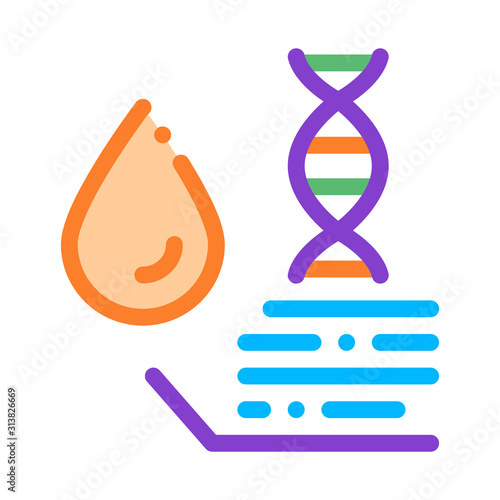 Molecule In Drop Water Biomaterial Vector Icon Thin Line. Biology And Science Flasks, Bioengineering, Dna And Medicine Biomaterial Concept Linear Pictogram. Contour Illustration