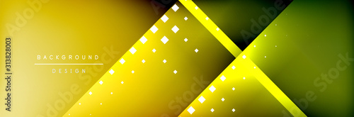 Abstract background - squares and lines composition created with lights and shadows. Technology or business digital template