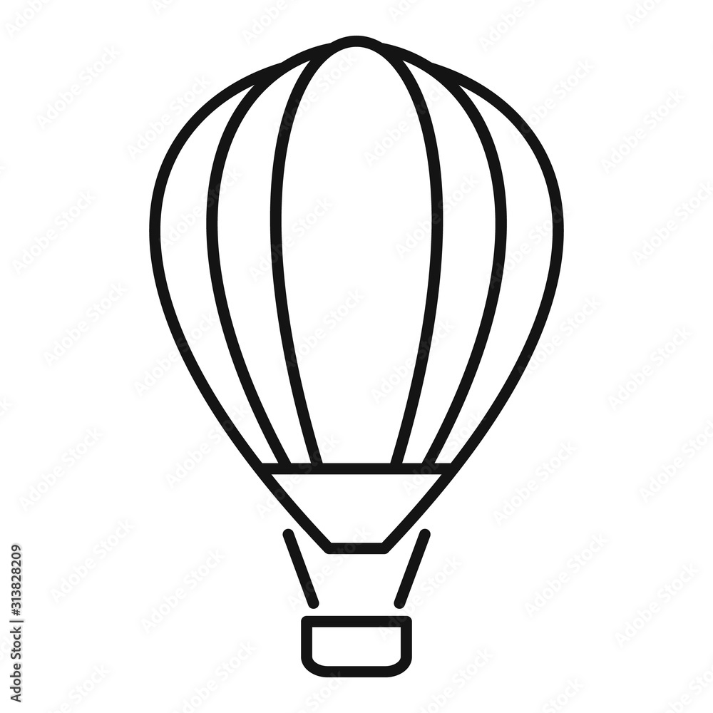 Retro air balloon icon. Outline retro air balloon vector icon for web design isolated on white background Retro air balloon icon. Outline retro air balloon vector icon for web design isolated on white background