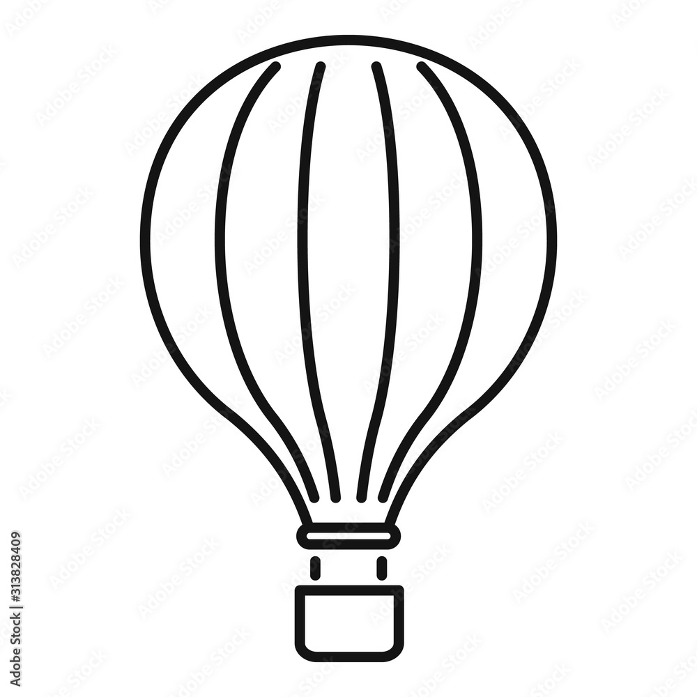 Carnival air balloon icon. Outline carnival air balloon vector icon for web design isolated on white background Carnival air balloon icon. Outline carnival air balloon vector icon for web design isolated on white background