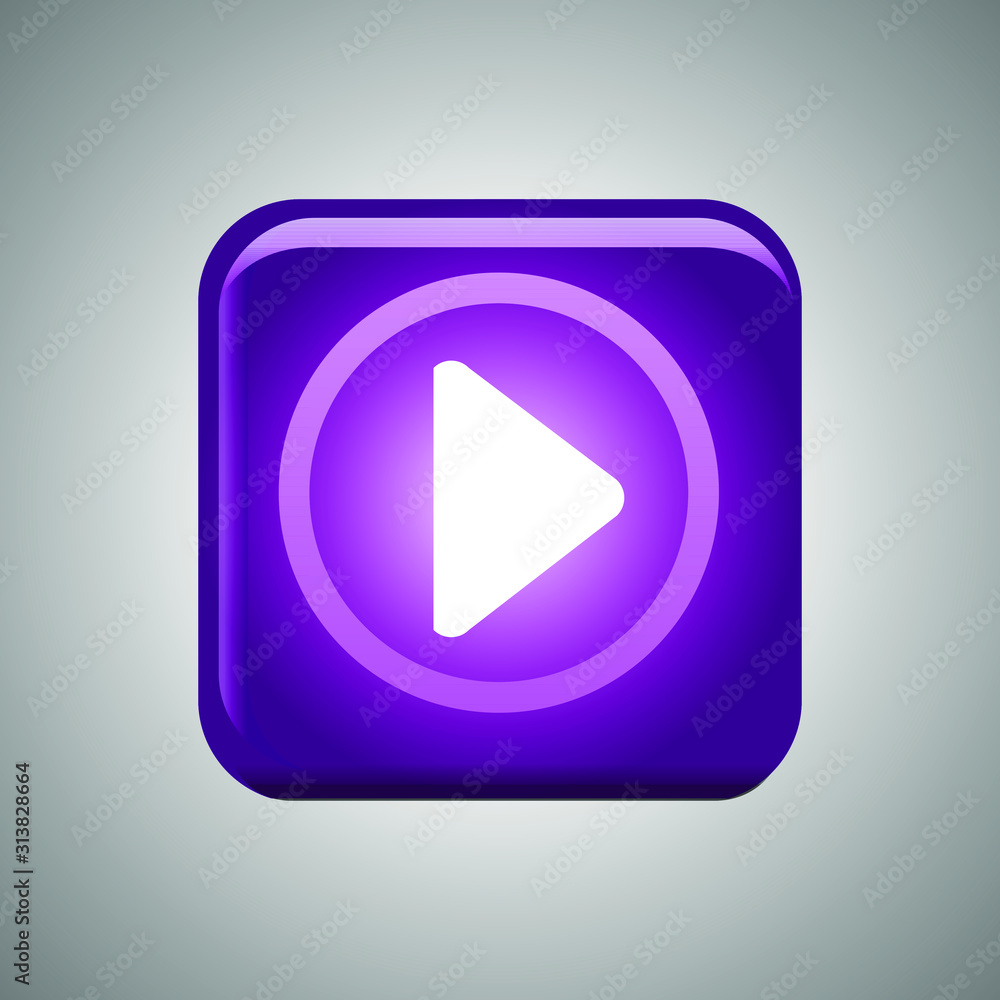 Play Icon vector. Play symbol isolated for button design. Play Icon vector. Play symbol isolated for button design.