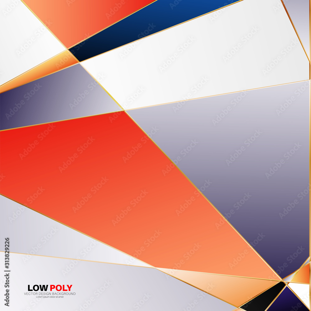 abstract vector geometric background. low poly pattern and lines. Vector Illustration For Wallpaper, Banner, Background, Card, landing page , etc