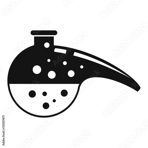 Boiling lab flask icon. Simple illustration of boiling lab flask vector icon for web design isolated on white background