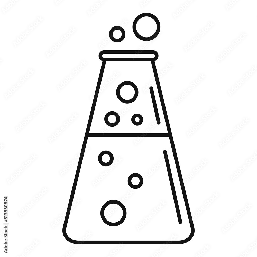 Lab boiling pot icon. Outline lab boiling pot vector icon for web design isolated on white background Lab boiling pot icon. Outline lab boiling pot vector icon for web design isolated on white background