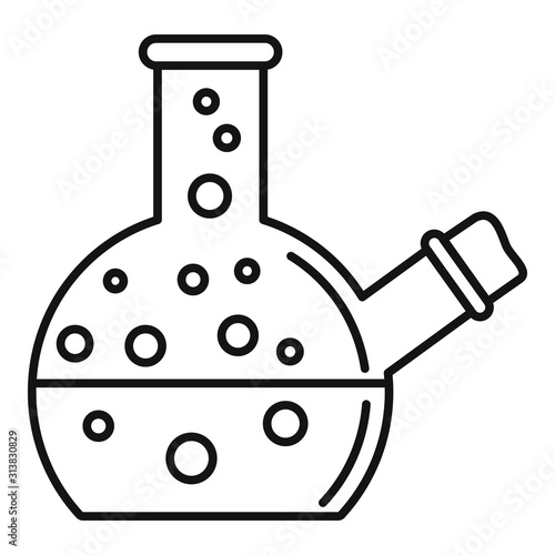 Cork boiling flask icon. Outline cork boiling flask vector icon for web design isolated on white background