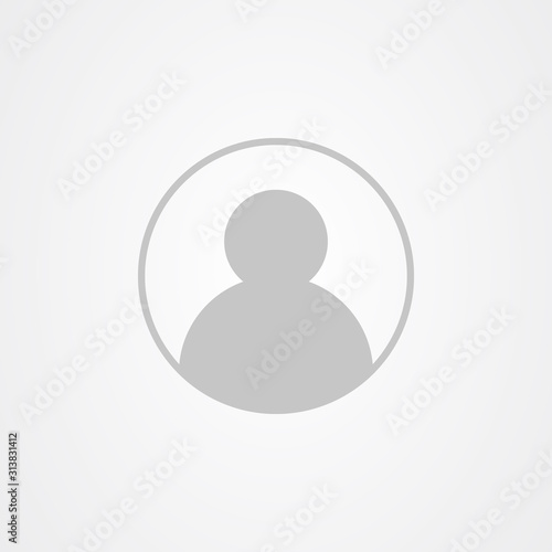 Avatar profile picture icon logo design. vector illustration