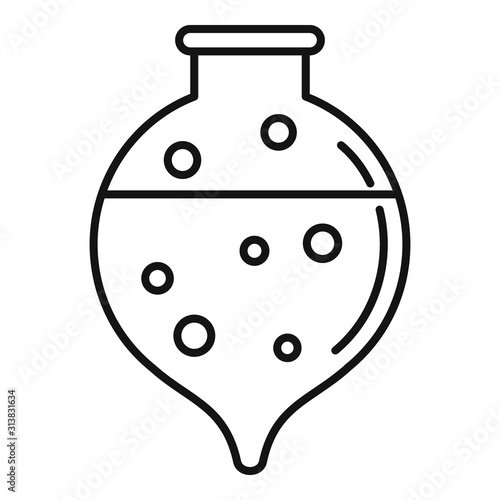 Hospital boiling flask icon. Outline hospital boiling flask vector icon for web design isolated on white background