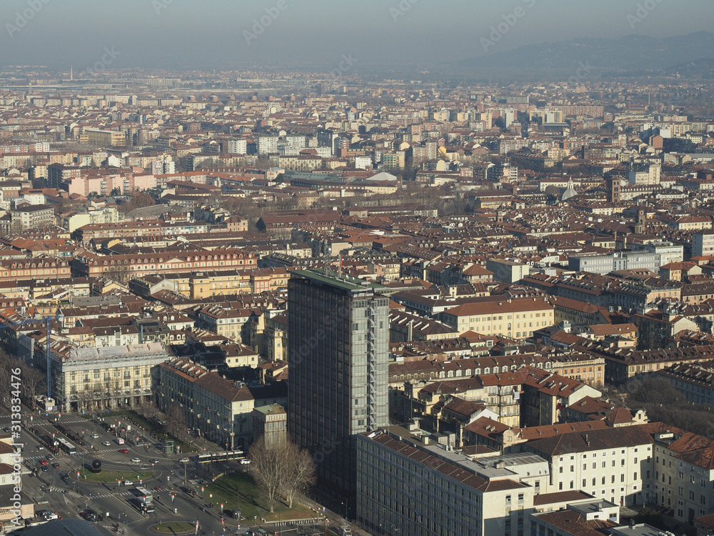 Obraz premium Aerial view of Turin