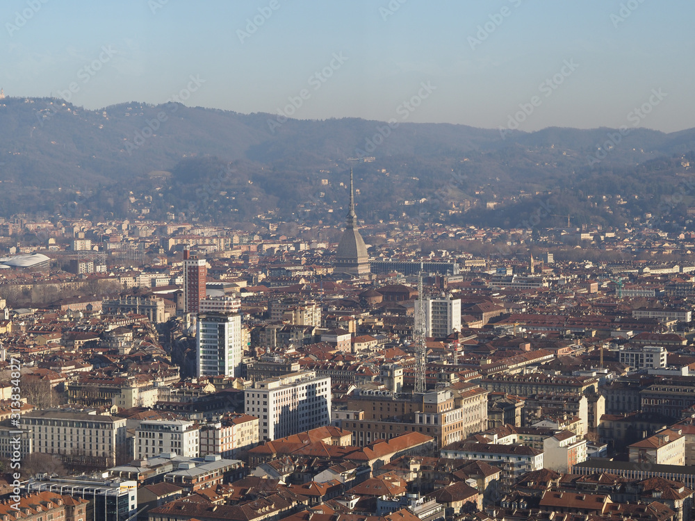 Obraz premium Aerial view of Turin