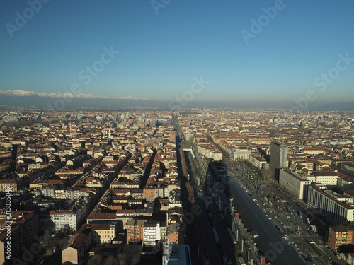 Slika na platnu Aerial view of Turin