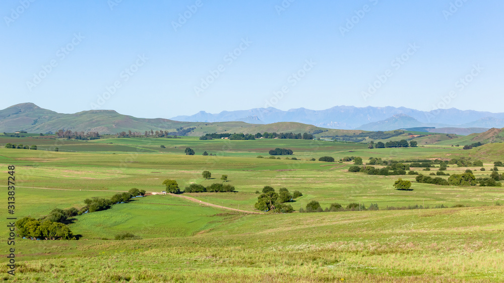 Summer Farmlands Fields Rural Mountains Summer Scenic Agriculture Landscape