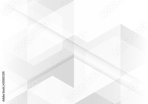 Abstract white and grey geometric background.