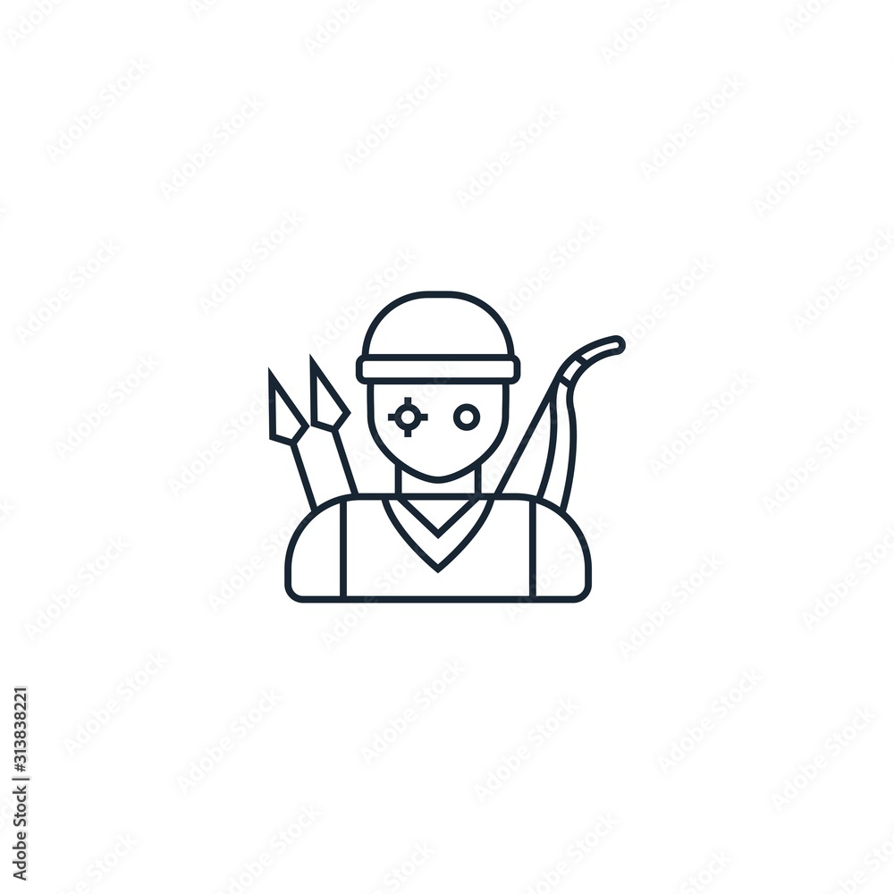 archer creative icon. From Gaming icons collection. Isolated archer sign on white background