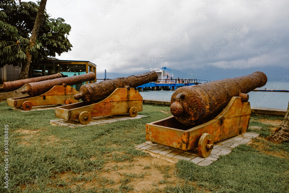 Old cannons in fort