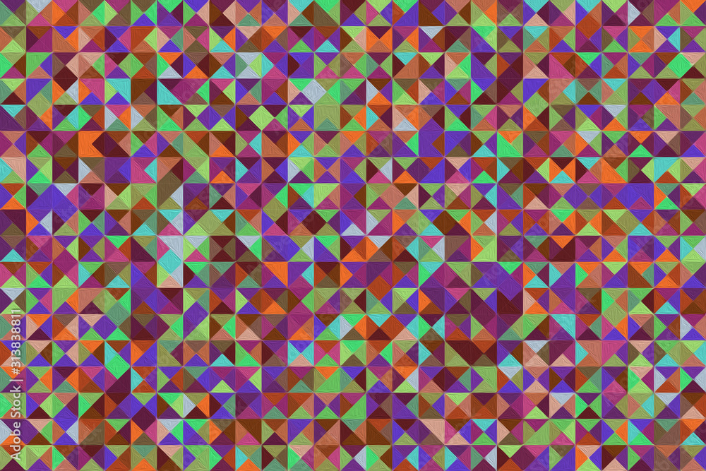 Fototapeta premium Colorful pattern with different shapes objects. Texture background for textile, print, paper, fabric background, wallpaper