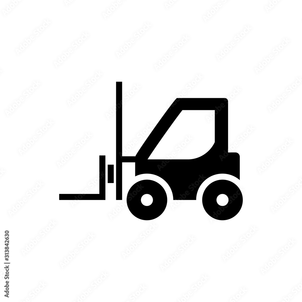 Forklift icon trendy design template