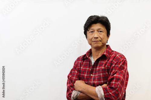 日本人中年男性のポートレート