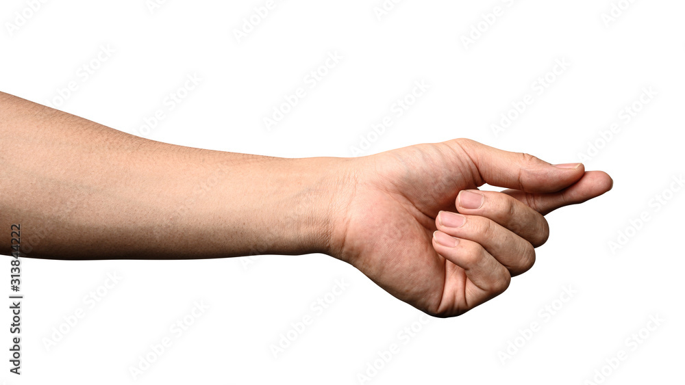 Hand hold virtual business card, credit card or blank paper Hand hold virtual business card, credit card or blank paper