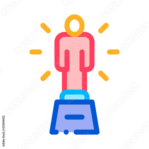 Statuette Human Talent Icon Vector Thin Line. Contour Illustration