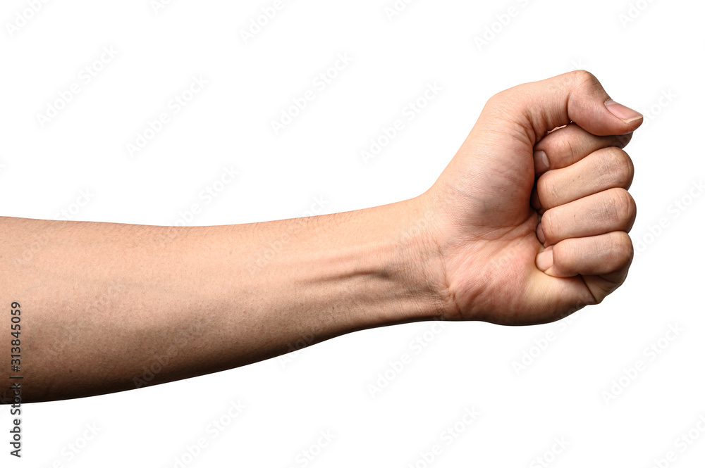visible veins arm and hand isolated on a white background visible veins arm and hand isolated on a white background