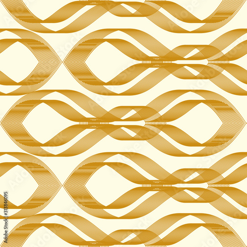 volutes retro seamless gold ivory